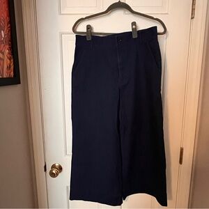 Madewell emmett wide leg crop pants size 31 in navy